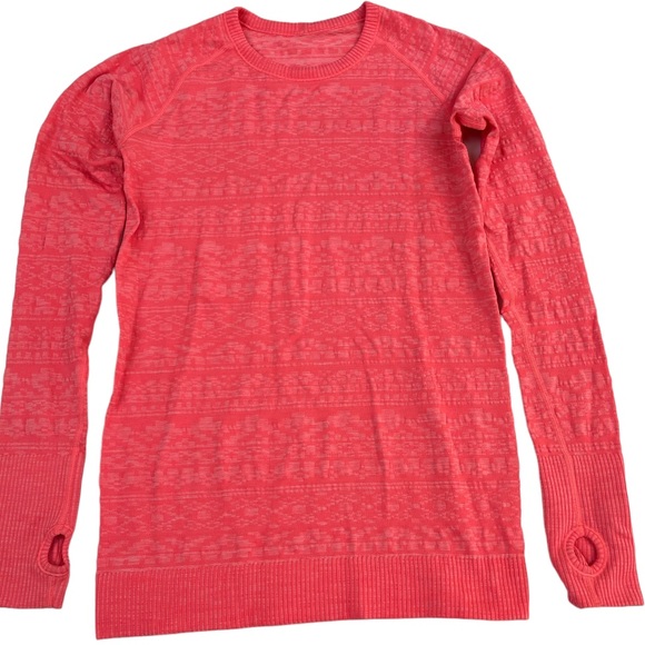 Lululemon Rest Less Pullover Heathered Electric Coral S - Picture 5 of 9